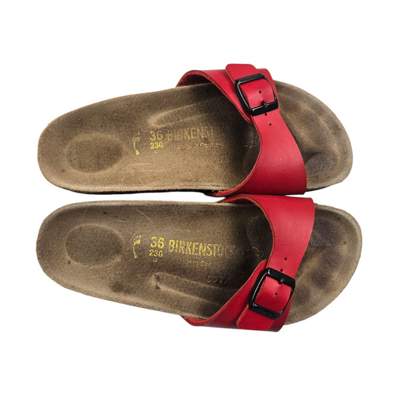 Birkenstock Madrid Size 36 Red Buckle US 5 5.5 - Picture 1 of 3